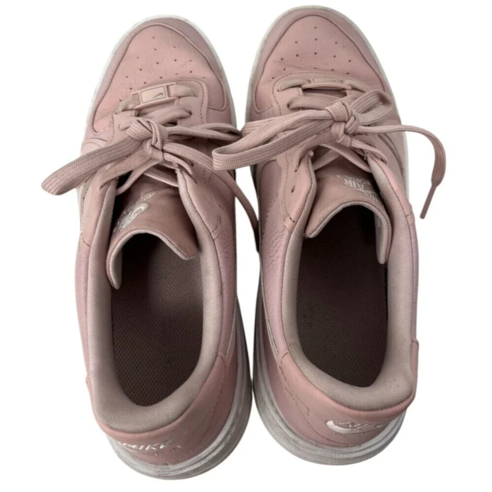 Nike Air Shoes Women's Size 9.5 Pink Air Force 1 Platform Lace Up
